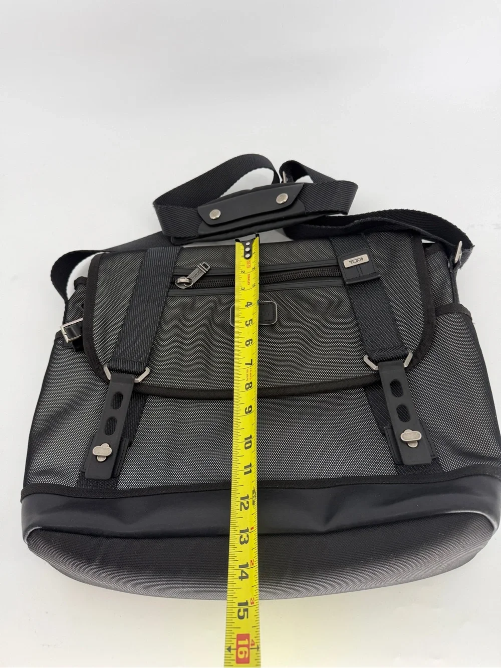 Tumi Alpha Bravo Foster Ballistic Nylon With Lea Trim Messenger Briefcase Bag